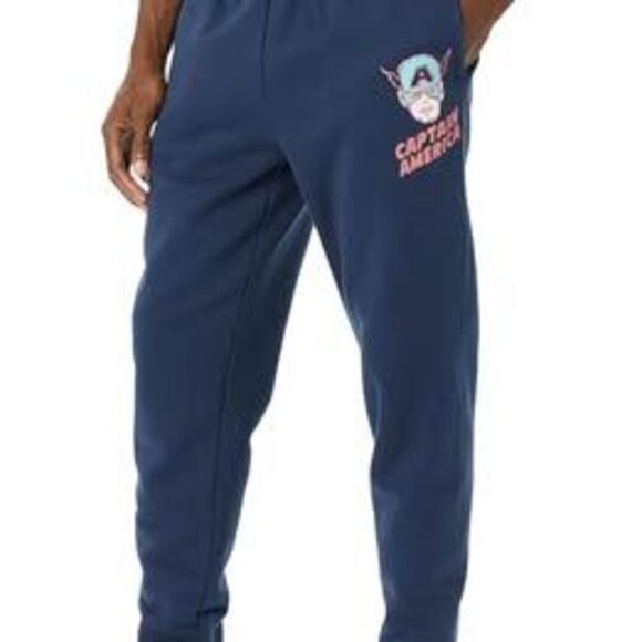 Disney Marvel Captain America Fleece Jogger Sweatpants - Picture 1 of 3